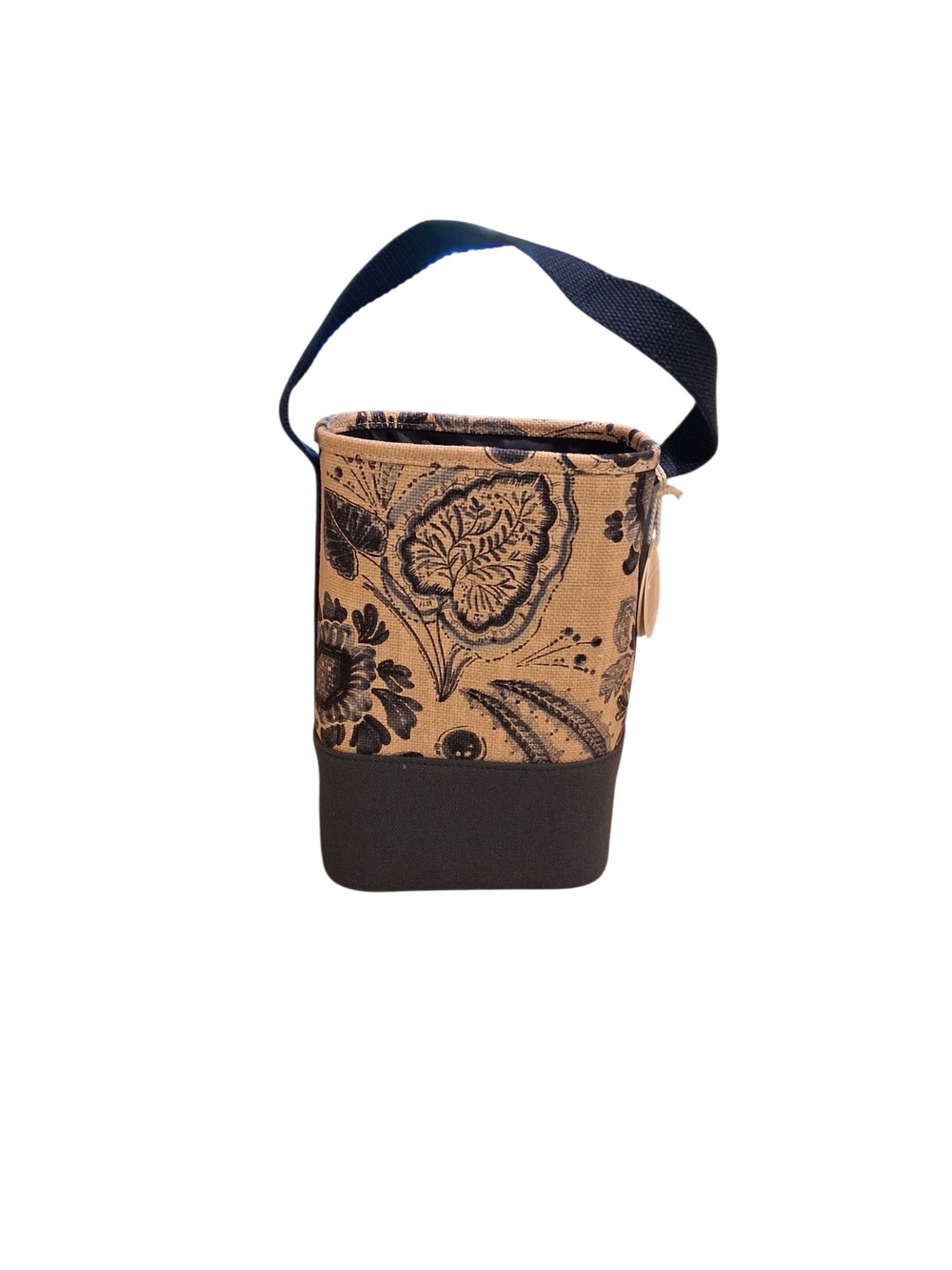 Spartina 449 Daufuskie Island Double Wine  Caddy Blue Tan Floral - Picture 2 of 4